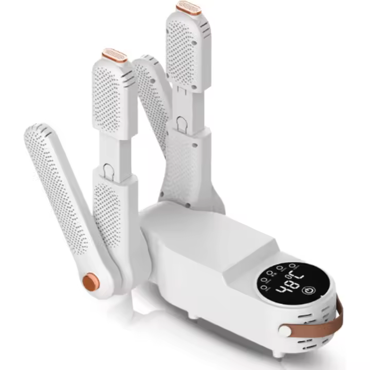 Secador de zapatos eléctrico, secador de botas silencioso portátil con temporizador de temperatura constante, cabezal retráctil, desodorante de botas inteligente - 1