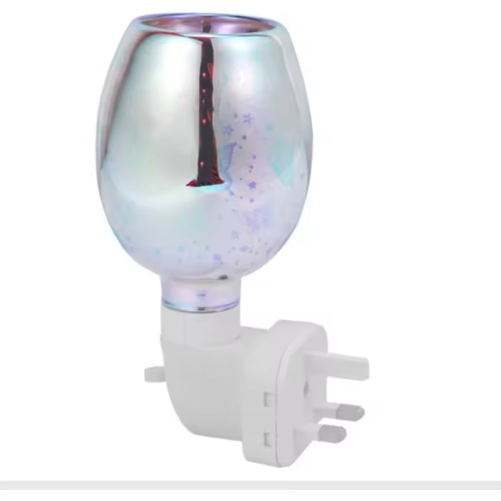 Quemador de cera derretimiento eléctrico Lámpara de aromaterapia 3D Enchufe montado en la pared Difusor Decoración Enchufe del Reino Unido - 1