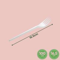 Start Electric | 100uds/300uds - Tenedor plástico color blanco - Reutilizables Biodegradables -16.5 cm - Higiénicamente Empaquetados, Compostables - Libre de BPA - 100% Ecologicos | Marca Maxi Products - details 1