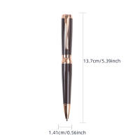 Bolígrafo De Punto De 0.5mm De Lujos En Color Café Con Cuerpo De Bajo Perfil 1 Pieza Tinta Negra Para Oficina Y Regalos - details 5