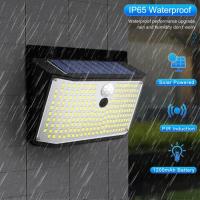 Lámpara Solar Exterior 158 LED Con Sensor De Movimiento Impermeable 3 Modos Luz De Pared Para Jardín Alambrado Patio Garaje - details 14