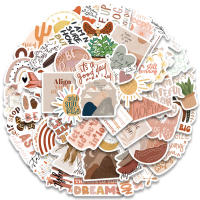 50PCS Pegatinas De Arte Bohemio Vintage Para Guitarra Teléfono Laptop Scrapbook Cuaderno Adhesivos Inspiracionales Cartoon - details 7