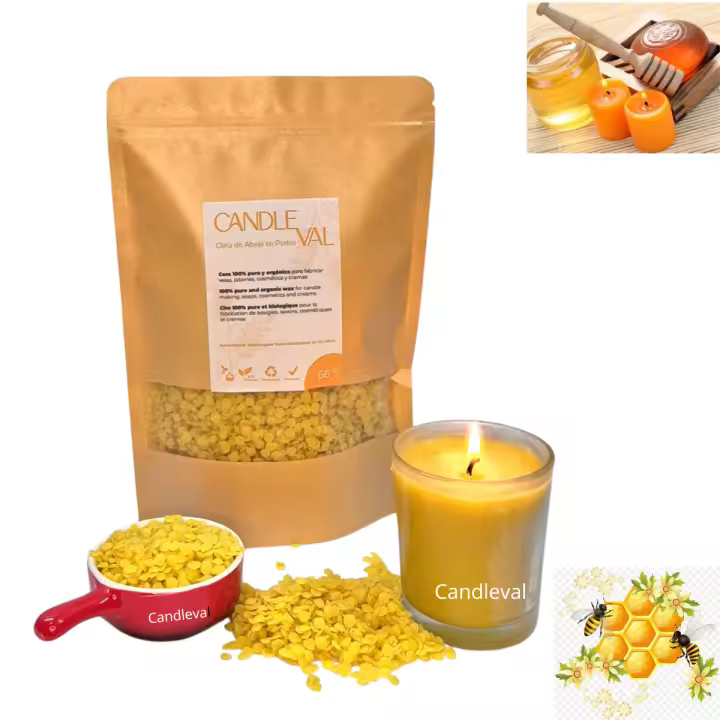 Cera Candleval de Abejas Amarilla en Perlas - 1