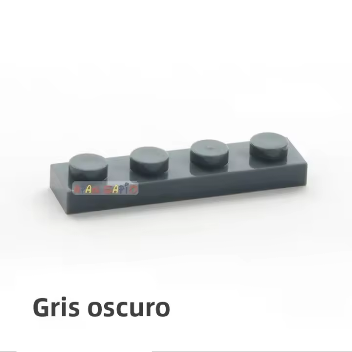 120pcs Bloques De Construcción DIY Figuras Delgadas 1x4 Con Puntos Bloques Educativos Creativos Compatible Con Juguetes De Plástico 3710 Para Niños - 1