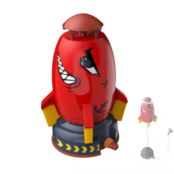 Vicyol S&D Aspersor Cohete, Cohete Giratorio de Agua, Juguete Acuático Rociador. Juguete de Agua de Verano para Niños al Aire Libre Personalizable. Para Exteriores como Jardín, Césped, Piscina, Playa o Patio. - 1