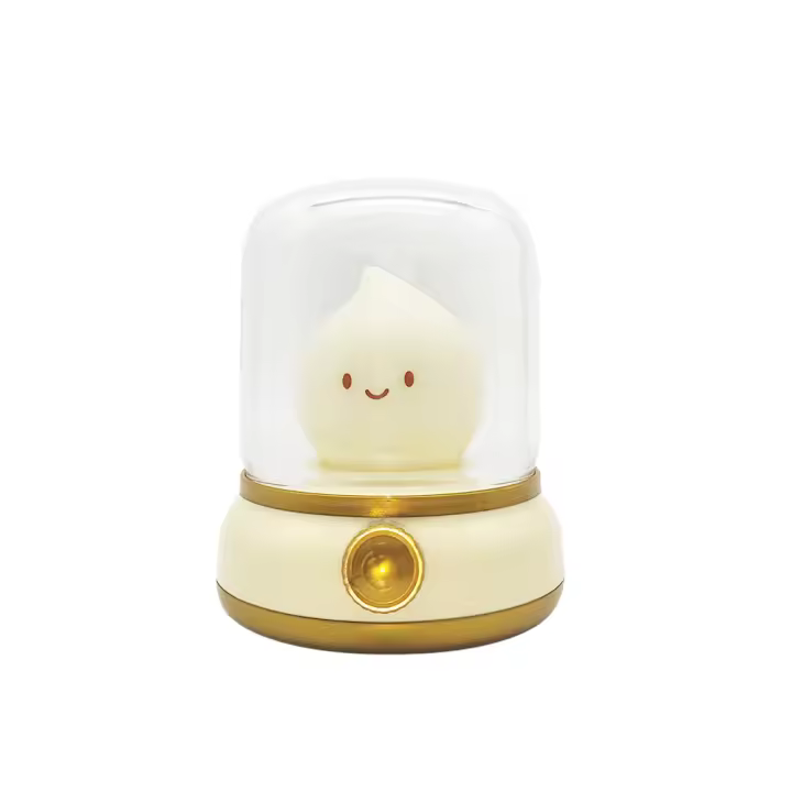 Luz De Noche LED De Keroseno Luz De Vela Sin Llama Recargable Por USB Con Dos Modos Luz De Camping Dimmable Para Decoración De Dormitorio - 1