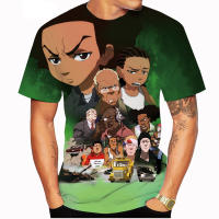 Camiseta De Verano Unisex Moda Manga Corta Craig Smokey X Boondocks Huey Riley Impresa 3D Casual Para Niños Tops 100-6XL - details 7