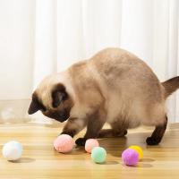 Juguetes Interactivos Para Gatos Y Perros Bolas De Terciopelo Coloridas Juguete Suave Para Juegos Divertidos Y Adorables - details 13