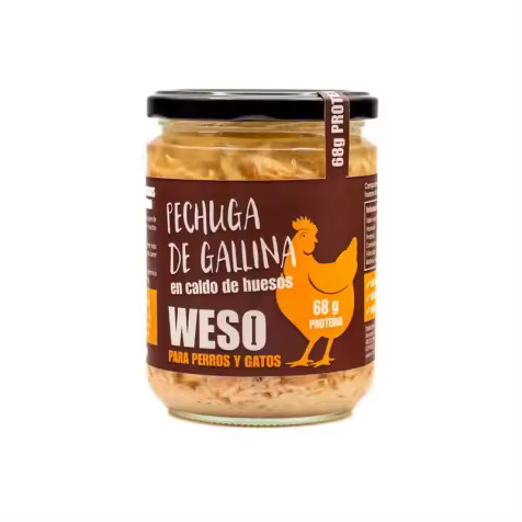 Weso Pechuga En Caldo De Huesos Para Perros Y Gatos 400 Ml - 1