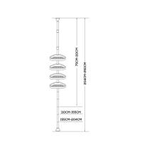 Estantería de baño telescópica de plástico y acero inoxidable con 4 baldas de almacenaje - details 2
