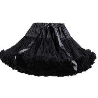 Falda De Tule Pleatada Tridimensional Para Mujer En Blanco Y Negro Falda Puffy Para Fiesta Cosplay Innerwear De SPANDEX - details 1