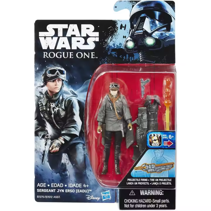 HASBRO - STAR WARS -  ROGUE ONE -  FIGURA DE ACCIÓN DEL SARGENTO JYN ERSO con accesorios - Versión planeta EADU- Coleccionable - Para niños y niñas mayores de 4 años - 1