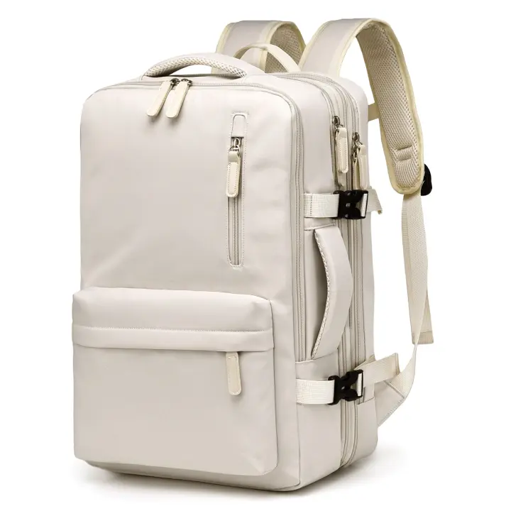 Mochila de Viaje en Cabina de Avión 44x16x30 Mochila de Equipaje para Mujer 45x16x30 cm Tamaño de Equipaje de Mano Mochila Ampliable Mochila de Viaje para Hombre Mochila Impermeable para Portátil con USB - 1