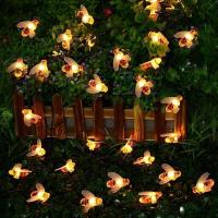 Luces solares de jardín, cadena de luces de hadas de abeja miel, 5 m, 8 modos, impermeable, iluminación de jardín para exteriores, césped, fiesta de verano, Navidad(blanco cálido) - details 1