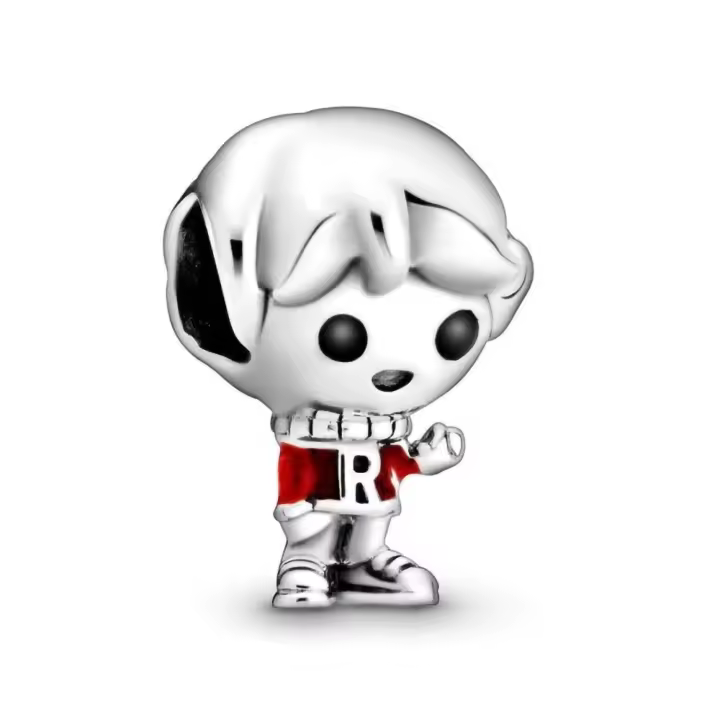Pandora Charm de Colgante en Plata de Ley Charm Pandora de Ron Weasley en Plata 798621C01，Incluye Caja Original - 1