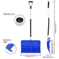 vidaXL Pala para nieve aluminio azul 145 cm - details 5