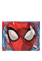 Mochila Infantil Spiderman Roja para Niños, Escolar y Diario, con Bolsillo Transparente, Telarañas Azules y Logotipo Oficial, Resistente y Cómoda, 26x32x10 cm - details 2
