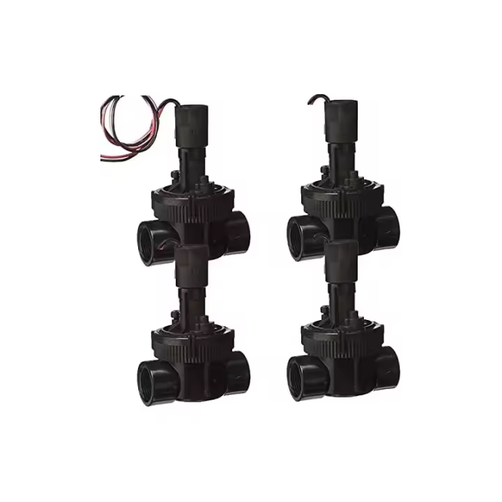 TORO Pack 4 Electroválvula de riego 9V Toro 1'' tapa roscada PVC | Funciona con programadores de riego a bateria - 1