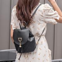 Mochila Mini De Mujer Moda PU Cuero Pequeña Con Cordón Estilo Casual Para Estudiantes Bolsa De Libros Colorido Dibujos Animados - details 9