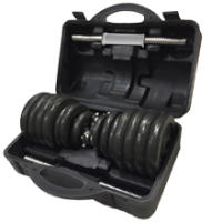ManiBoom Maletin Pesas y Mancuernas Ajustables de HIERRO ANTIDESLIZANTES - Mancuernas 10kg 15kg 20kg 30kg 40kg 50kg con Barra Regulables y Cierre de SEGURIDAD - Kit de Ejercicio Gym en Casa - details 8