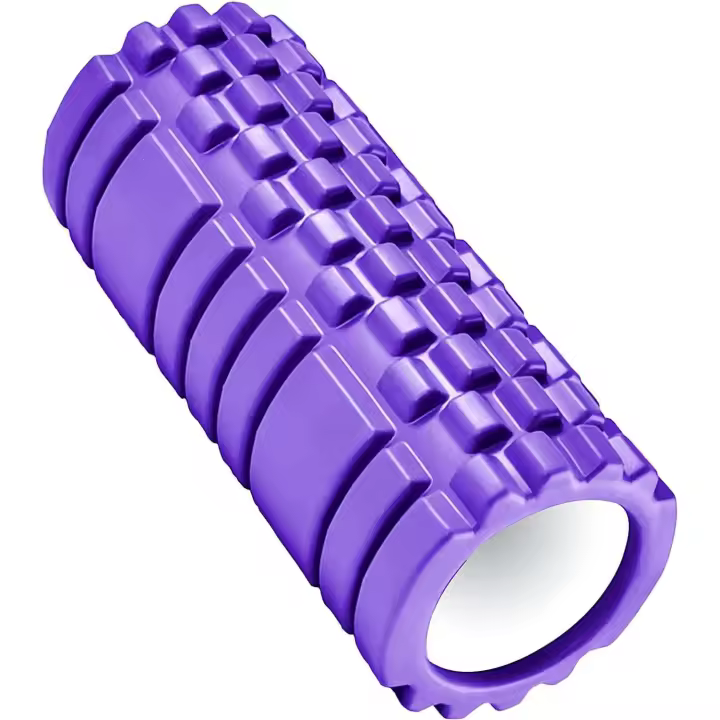 Rodillo de espuma violeta de 13" - Para ejercicios de automasaje, dolor de espalda, piernas, puntos gatillo, yoga, fisioterapia, tejido profundo - Densidad media - 1
