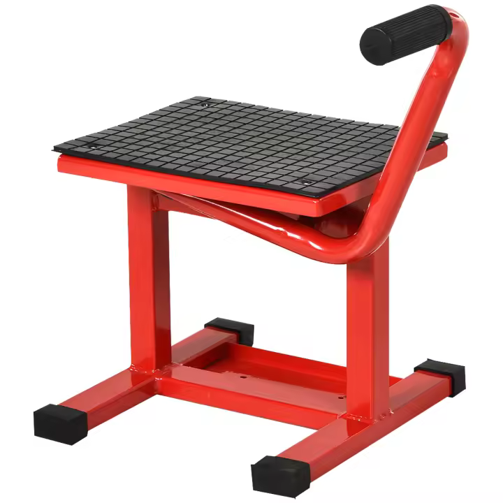 DURHAND Plataforma Elevadora Altura Ajustable 27,5-39,5 cm Elevador para Motocicletas con Manivela Base Antideslizante Soporte de Elevación Carga 150 kg para Reparación Motocicleta Taller Garaje - 1