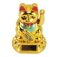 Adorno De Gato Felino Solar Iluminación Inducción Brazo Balanceante Estatua Japonesa De Suerte Para Decoración De Casa Coche Oficina - details 2