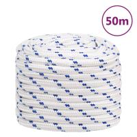 vidaXL Cuerda de barco polipropileno blanco 20 mm 50 m - details 0