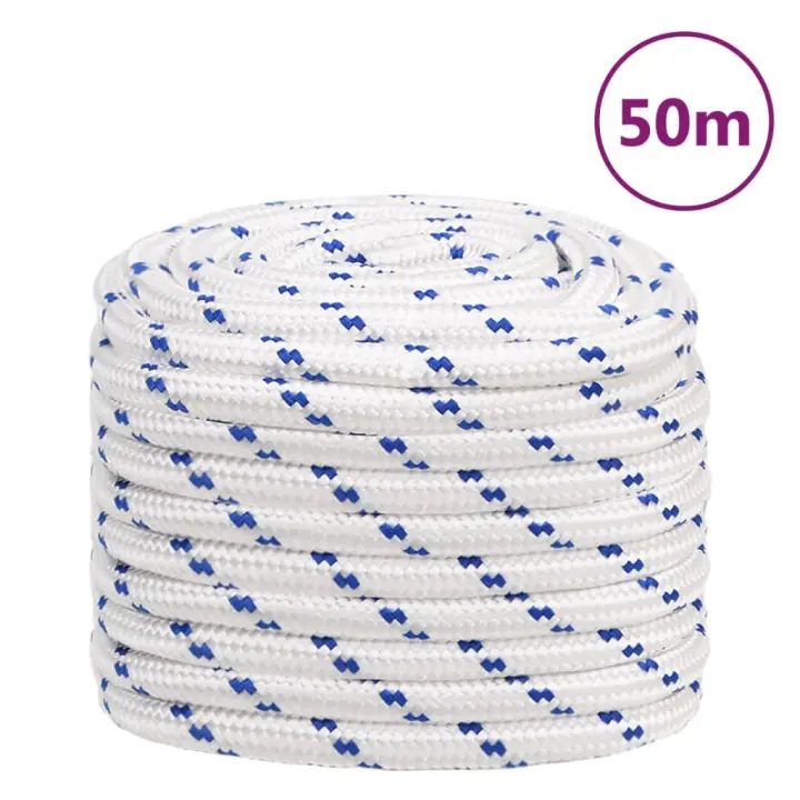 vidaXL Cuerda de barco polipropileno blanco 20 mm 50 m - 1