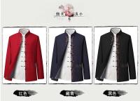 Tang Suit Para Hombres Estilo Chino Con Bordado De Puerta De Anciano Primavera Otoño Traje Hanfu Con Polo Y Pantalones - details 13