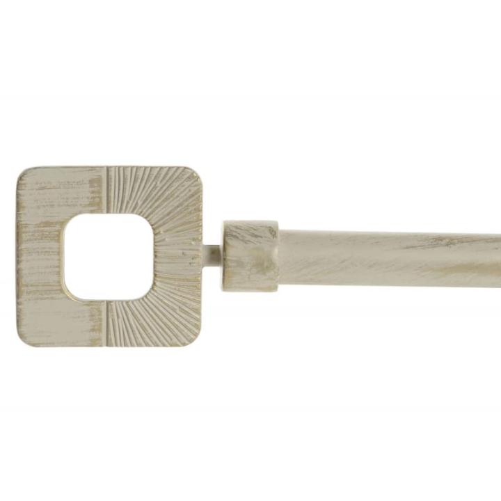 DAMDAM GO | Asta per tenda estensibile in metallo bianco, per camera da letto, 120-210 cm