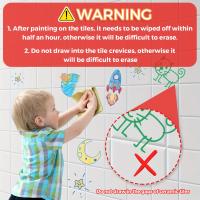 Juego De Lápices De Baño Lavables Para Niños Marcadores De Ducha Coloridos Fácil De Limpiar Arte Y Manualidades En El Baño - details 1