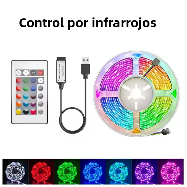 Tira De Luces LED USB 16LED/Metro Luz RGB Bluetooth Flexible Para TV Luz De Lampara 5V Diode 5V Tape Para Habitación APP De Teléfono 1-30m - 1