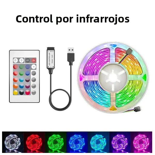 Tira De Luces LED USB 16LED/Metro Luz RGB Bluetooth Flexible Para TV Luz De Lampara 5V Diode 5V Tape Para Habitación APP De Teléfono 1-30m - 1