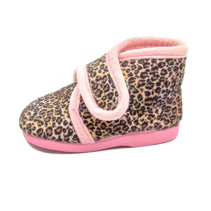 Zapatilla De Casa Con Dibujo De Piel De Lince Para Niña - 1