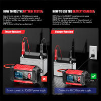 Cargador Y Tester De Batería De Coche 2 En 1 12V 6A Inteligente Para Motor Reparación De Coche Pantalla LCD AGM LiFePO4 Ácido Plomo - details 2