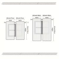 2 Piezas Cortinas De Arte Abstracto Aesthetic Impresión Línea Translúcidas Para Decoración De Sala De Estar Y Dormitorio - details 0