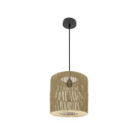 Fabrilamp - Colgante Fabriano 1xe27 Negro/natural Regx28x28cm - details 0