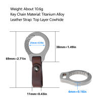 Llavero De Aleación De Titanio Con Hebilla De Escalada Accesorio EDC Herramienta Minimalista Para El Día Caja De Hierro Incluida - details 1