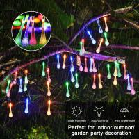 Iluminación De Jardín Exterior Decorativa Navidad IP65 8 Modos 20/50/100 LEDS Cadena Solar Luces De Fiestas Para Calle Jardín Decoración De Navidad - details 15