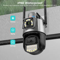 Cámara PTZ Wifi 4K 8MP HD Exterior Con Doble Pantalla Y Lente Doble Alarma De Luz De Policía Inteligente De Seguridad Doméstica Compatible Con Android Y iOS - details 13