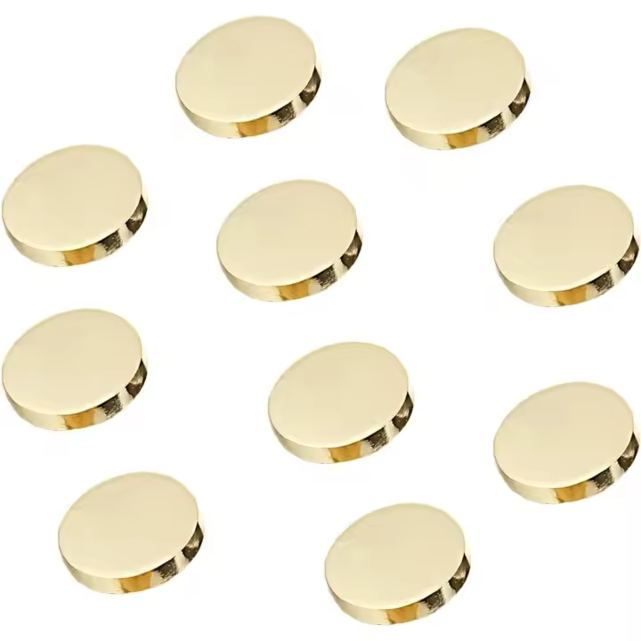 10 Piezas Oro Botas Planas del Metal de 10mm Las Mujeres del Botón de LA Capa del Botón de LA Chaqueta del Botón de LA Camisa del Camiseta de La Camisa - 1
