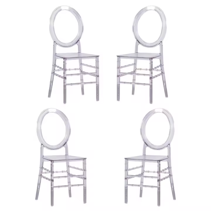Nest Dream - Pack de 4 sillas en plástico transparentes - Ghost - 1