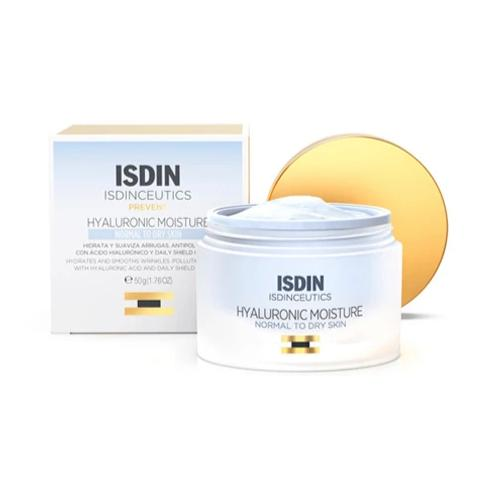 Crema Facial Hidratante Anti-Edad con Ácido Hialurónico y Antioxidantes Isdinceutics para Piel Normal a Seca 50 g