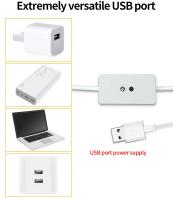 Tira De LED 1-10M Luz Nocturna Blanca Para Armario De Cocina TV Con Sensor De Movimiento USB 2835 DC 5V Sin Baterías Incluidas - details 9