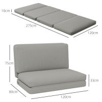 Sofá convertible 3 en 1, tapizado, moderno Estilo, Tecnología, experiencia inteligente, ajustable de 15 ° a 160 °, acabado aterciopelado, Sofá Cama tapizado, dormitorio, Hall de estar, gris Claro, capacidad de carga 240 kg - details 6