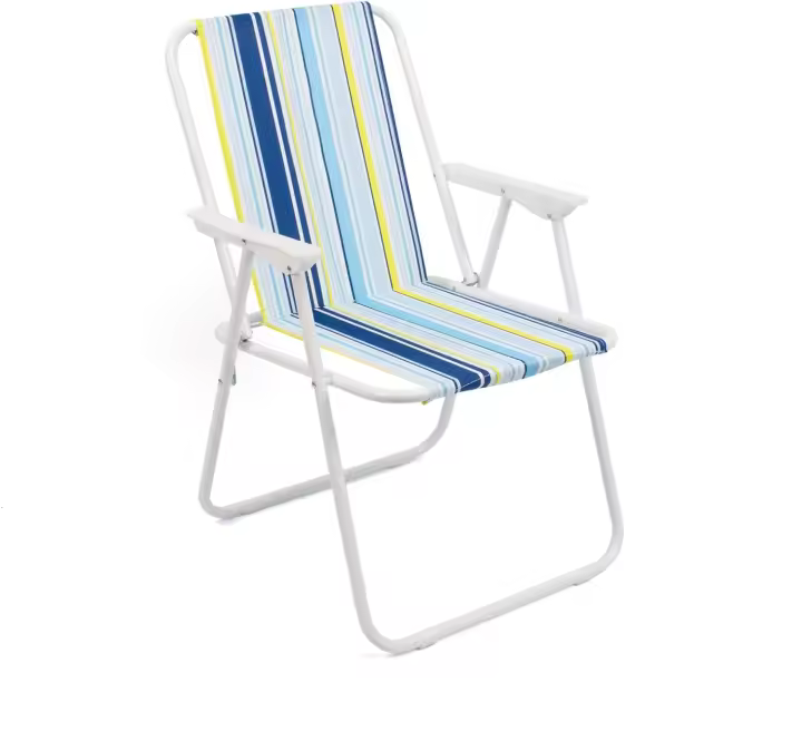 Silla de Playa Plegable con Reposabrazos Silla Plegable portátil para Playa Camping Ocio al Aire Libre Exterior 74X52X38CM - 1
