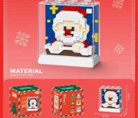 Mini Santa Claus De Huiqibao Modelo De Construcción Pequeño Juguete De Bloques DIY Con Set De Árbol Ciervo Y Payaso Para Regalo De Año Nuevo - details 8
