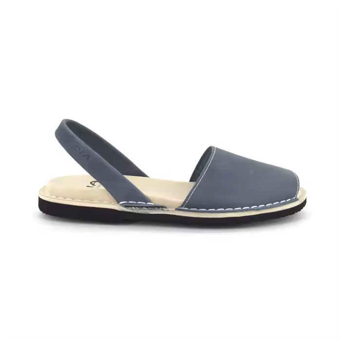 Menorquina anatómica RIA para hombre color gris, mod.Anatómico, Menorquina toda de piel con plantilla acolchada muy cómoda y suela de caucho - 1
