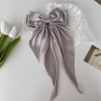 Pinza Para El Cabello De Estilo Coreano Para Mujeres Roja Con Lazo Y Abanico De Cinta Larga Accesorios De Cabello De Tela Cute/románticos - details 11